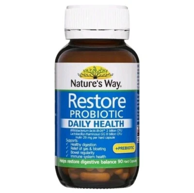 Nature's Way Restore Probiotic Daily Health 90 Capsules - image 1 of 3