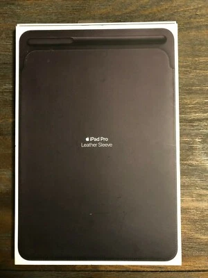 Genuine Apple Black Leather Sleeve for 10.5" iPad Pro (MPU62ZM/A) NEW - Image 1 of 4