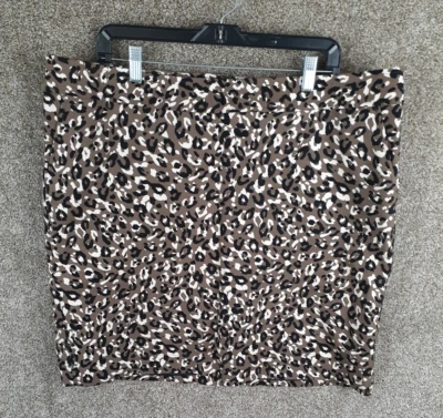 Minifalda Merona con estampado de leopardo para mujer 18 bolsillos elásticos marrón carrera animal Foto 1 de 4