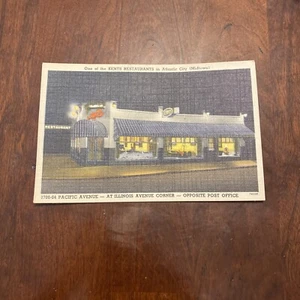 Atlantic City NJ - New Jersey, ristorante Kents Midtown, lino c1954 cartolina - Foto 1 di 6