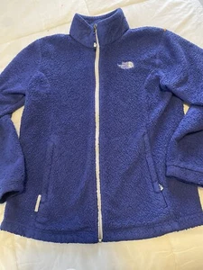The North Face Blue Fleece Zip Up Sweater Sweatshirt Girls XL 18 - Picture 1 of 4