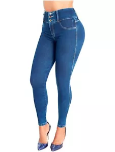 Jeans Colombianos Levanta Cola Pantaloni Butt Lifting Jeans skinny LOWLA 21847 - Foto 1 di 6