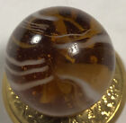 Vintage Chrisrensen Agate Amber Slag Marble. Measures .65” In Mint Condition.