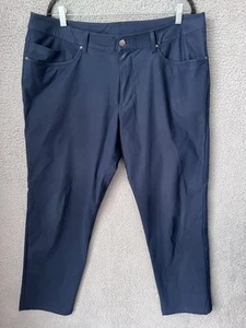 Lululemon Pants Mens 36x28 Blue ABC Slim Fit 5 Pockets Warpstreme Performance - Picture 1 of 13