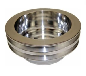 Machined Aluminum LWP Double Groove Crankshaft Pulley, Fits Chevy SBC 283-350 12 - Bild 1 von 7