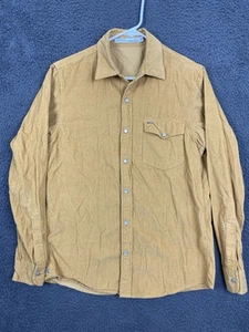 Criquet Western Cord Hemd Herren Small Braun Langarm Perlen Druckknopf Rodeo - Bild 1 von 6