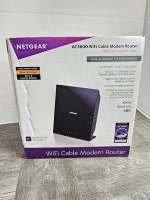 Netgear C6250 Wireless WiFi Speed Cable Modem Dual Band Router Gigabit AC1600 - Image 1 of 4