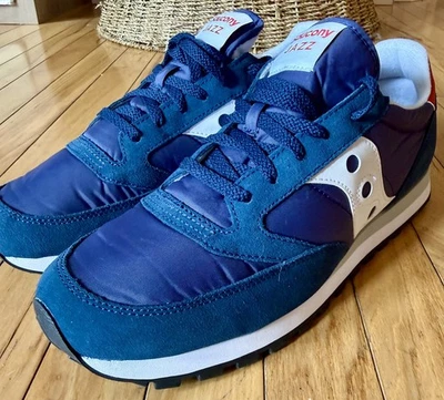 Saucony Jazz Original S2044-692 Sneaker Men's Size 12 Navy White Suede Shoes - Image 1 of 4