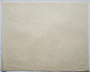 Zeichnung Bleistift Akte Vögel Edvard Frank Nachlass - Picture 1 of 11