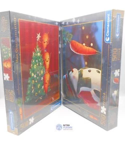 2 Puzzle Weihnachten Weihnachtsbaum Schneemann Clementoni Neu je 500 Teile/R12F1 - Bild 1 von 1