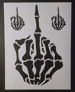 Skeleton Hand Finger Halloween 8.5" x 11" Custom Stencil FAST FREE SHIPPING - Picture 1 of 1