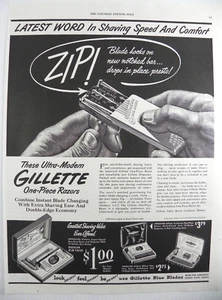 Anuncio impreso Gillette Razors 1948 - "¡Mira nítido! ¡Siéntete agudo! ¡Sé agudo!" - Imagen 1 de 7
