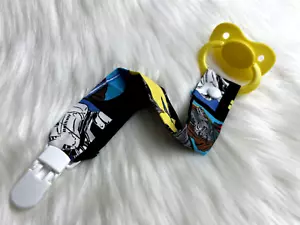 Star Wars Fabric Pacifier Clip - ABDL Pacifier Holder - Picture 1 of 3