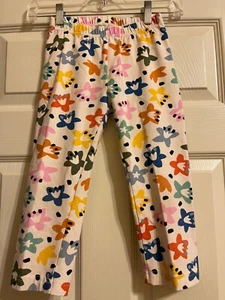 Hanna Andersson Floral Classic Made in Peru Crop Pants 130 8 - Picture 1 of 2