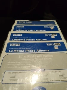 4 pkgs- Vintage Pioneer 3 1/2" x 5 1/4" Photo Album Refill Pages MP-300 w/Posts - Picture 1 of 2