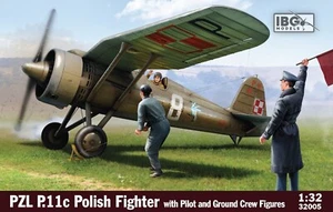 1/32 IBG Models 32005 PZL P.11c Polish Fighter with Pilot and Ground Crew figure - Picture 1 of 1