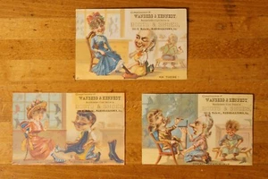Antique Victorian Trade Card Marshalltown Iowa Set of 3 - Picture 1 of 5