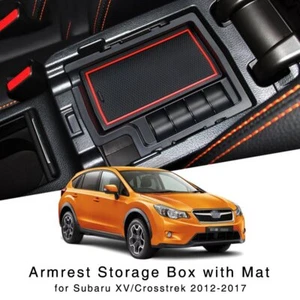 Armrest Storage Box for Subaru XV Crosstrek 2012-2017 Central Console Case Tray - Picture 1 of 12