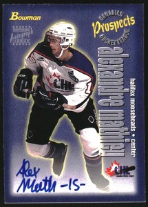 1997 Bowman CHL Autographs #3 Alexandre Mathieu