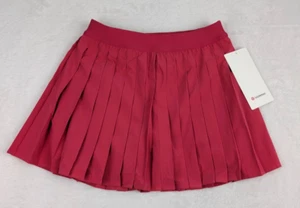 Gonna tennis Lululemon alta plissettata donna 4 smalti rosa nuova con etichetta - Foto 1 di 9