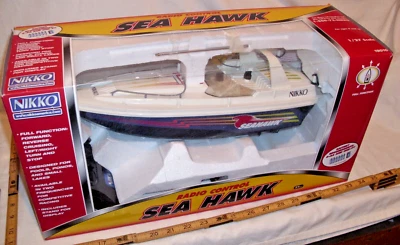 NIKKO SEA HAWK SPEED BOAT MODEL RC TOY BOXED SHARP - Image 1 of 4