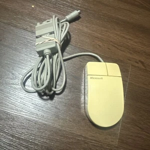 Vintage Microsoft PS/2 Mouse 31660 MADE IN USA - Untested / Yellowing - Picture 1 of 4