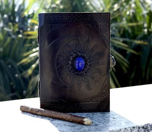 Sun & Moon Leather Bound Writing Journal for Women & Men (5x7 in) New - Picture 1 of 6