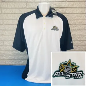 NEW Vintage Reebok Dallas Stars NHL Hockey 1999 All Star Game Polo Shirt Size XL - Picture 1 of 13