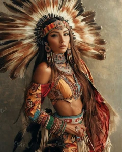 Native American Curvy Girl Model Photo Risque 8x10 Art Print C7903 - Picture 1 of 1
