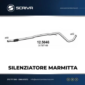SILENZIATORE MARMITTA CENTRALE FIAT NUOVA 500 1.2 dal 2007> - Imagen 1 de 1