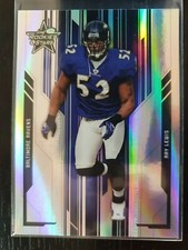 2005-06 Donruss Leaf Rookie & Stars RAY LEWIS Refractor #d/99! SILVER PRIZM HOLO