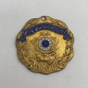 Vintage BPOE Elks Irvington New Jersey Medal Pendant - Picture 1 of 4