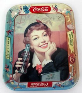 1950's Coca Cola "Thirst Knows No Season"  Menu Girl Serving Tray - Picture 1 of 5