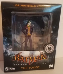 DC Batman Arkham Asylum 10th Anniversary Joker Figure #2 w Magazine Eaglemoss - Picture 1 of 5