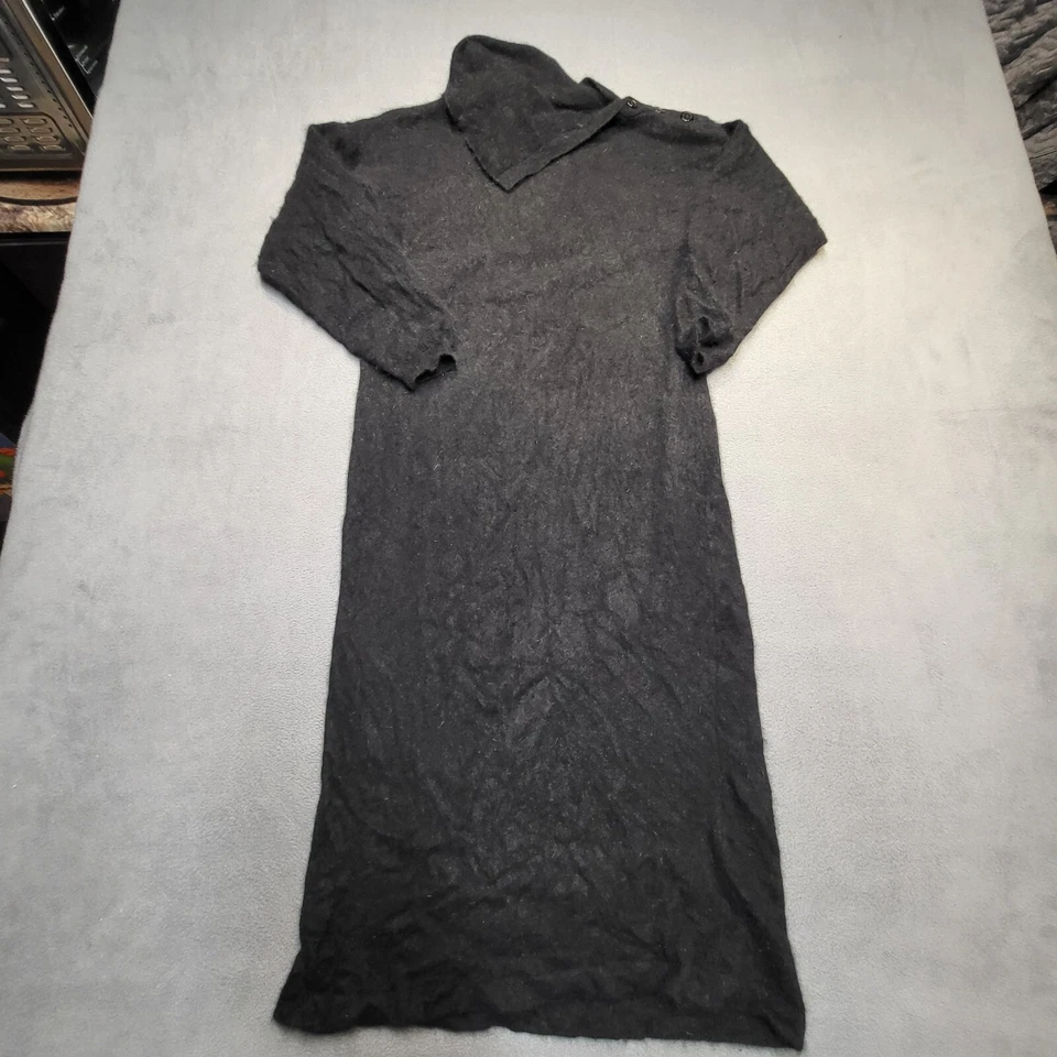 Vestido Suéter Vintage Jonathan Martin Mediano Negro Corderos Lana Angora Manga Larga Foto 1 de 4