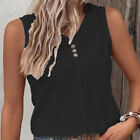Women Vest Top Summer Sleeveless Blouse Ladies Tank Cami Tee T Shirt Solid Color
