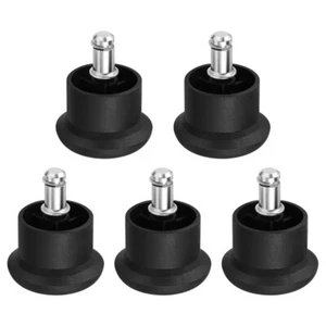 5pcs Chair Caster Wheels Stopper Fixed Stationary Castors Chair Foot Glides - Picture 1 of 12