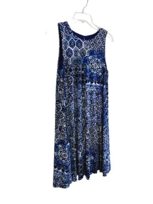 Vestido Anne Klein para mujer talla 8 verano forrado sin mangas floral geométrico Foto 1 de 4