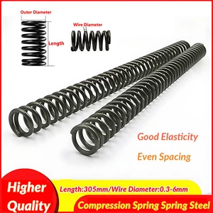 Compression Spring 0.3-6mm Length 305mm Wire Dia Small Spring Black Spring Steel - Picture 1 of 11
