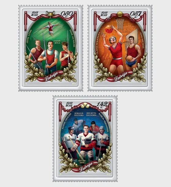 Latvia - 100th Anniversary of Latvia Republic (3 stamps, 2016) - Image 1 of 1