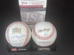 Pat Hughes Cubs Auto Signed 2016 World Series Baseball JSA COA 2016 WS CHAMPS - Picture 1 of 1