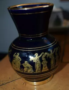Vintage Neofitou ceramica fatto a mano Grecia oro 24 carati piccolo vaso greco - Foto 1 di 6