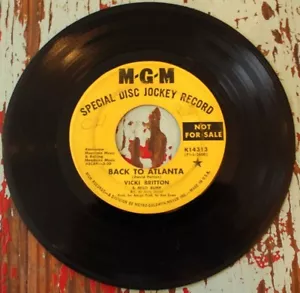 Big Sur Record Vicki Britton MGM 4313 45rpm Milo Bump Promo Back Atlanta DJ Kopie - Bild 1 von 8
