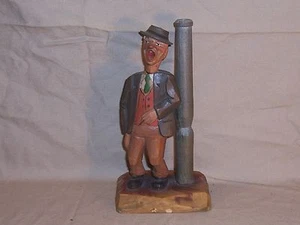 Abridor de botellas de lámpara vintage tallado a mano para hombre pintado a mano ANRI vajilla de bar - Imagen 1 de 8