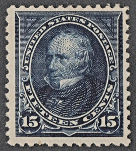 EE. UU. Sc# 274 *COMO NUEVO OG H* { -EN MUY BUEN ESTADO- 15c ARCILLA AZUL OSCURO} EMISIÓN DE OFICINA DE 1895 CV$ 200 - Imagen 1 de 4