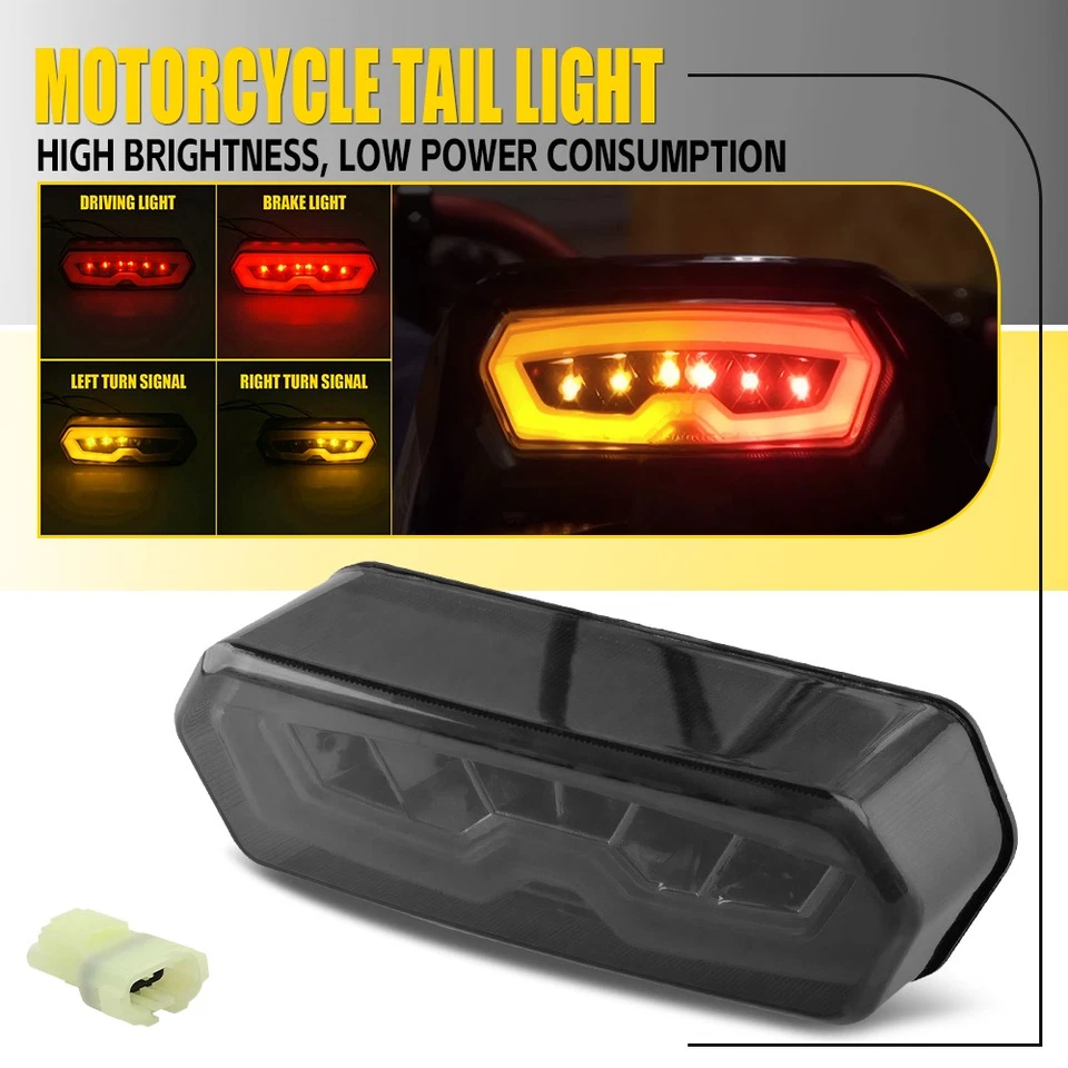 Luz trasera LED integrada señal de giro de freno para Honda Grom 125 CBR650F 2014-2023 Foto 1 de 4