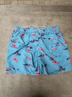 Bañador St Johns Bay Para Hombre 2XL XXL Flamencos Malla Forrado Cordón Azul Foto 1 de 4