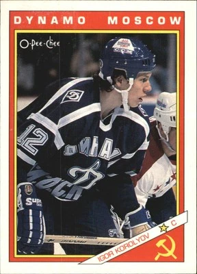 1991-92 O-Pee-Chee Inserts #37R Igor Korolytov - HKY - Image 1 of 2