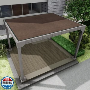 Vexoria 6'x 10' Sonnenschutztuch, Mokka Outdoor Pergola Schatten Abdeckung mit Öse - Bild 1 von 5