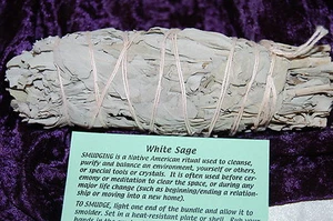 Sage Large White Sage  Bundle  5-6" Smudging, Shamanism, Purification, ghosts - Picture 1 of 7